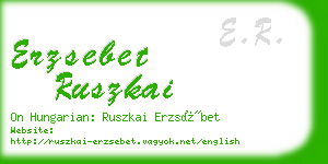 erzsebet ruszkai business card